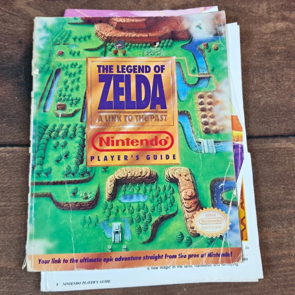 Nintendo Zelda A Link to the Past Players Guide SNES Green Fair Loose Pages